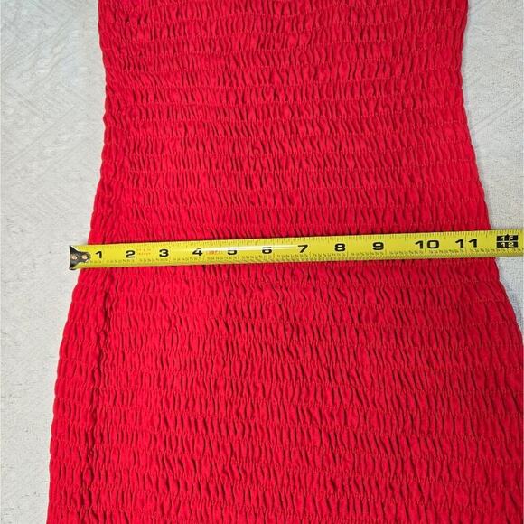 Krisa Smocked Tank Mini Dress NWT Red XS Party Festival going out Wedding guest - Picture 6 of 13